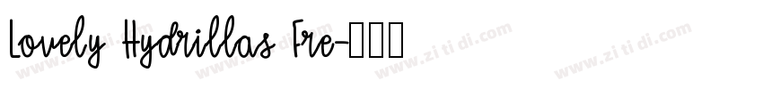 Lovely Hydrillas Fre字体转换